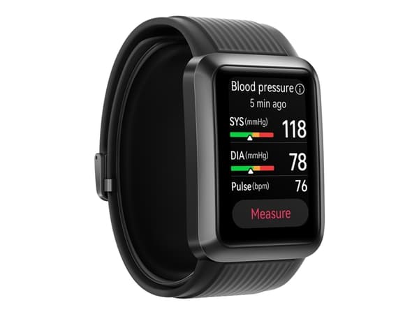 Huawei Watch D - Aluminum - smart klocka med rem - fluoroelastomer - svart - bandstorlek: L - display 1.64" - NFC, Bluetooth - 40.9 g - grafitsvart
