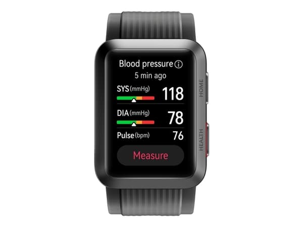 Huawei Watch D - Aluminum - smart klocka med rem - fluoroelastomer - svart - bandstorlek: L - display 1.64" - NFC, Bluetooth - 40.9 g  - grafitsvart