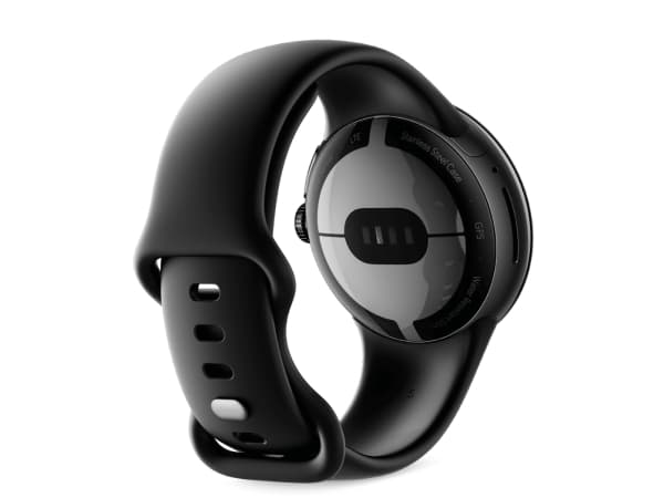 Google Pixel Watch - 41 mm - matte black - smartklokke med aktivt bånd - fluorelastomer - obsidian - båndbredde: L - 32 GB - Wi-Fi, NFC, Bluetooth -