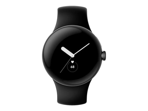 Google Pixel Watch - 41 mm - matte black - smartklokke med aktivt bånd - fluorelastomer - obsidian - båndbredde: L - 32 GB - Wi-Fi, NFC, Bluetooth -
