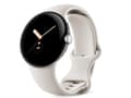 Miniatyrbild 3 av 5: Google Pixel - Polerat silver - smart klocka med aktivt band - fluoroelastomer - krita - bandstorlek: L - 32 GB - Bluetooth, Wi-Fi, NFC - 36 g