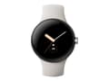 Miniatyrbild 1 av 5: Google Pixel - Polerat silver - smart klocka med aktivt band - fluoroelastomer - krita - bandstorlek: L - 32 GB - Bluetooth, Wi-Fi, NFC - 36 g