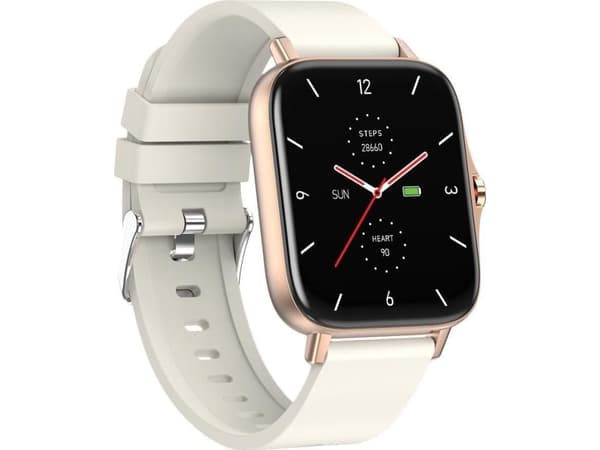 MaxCom FW55 Aurum Pro - Smartklokke med bånd - silikon - display 1.7" - Bluetooth - 46 g - gyllen