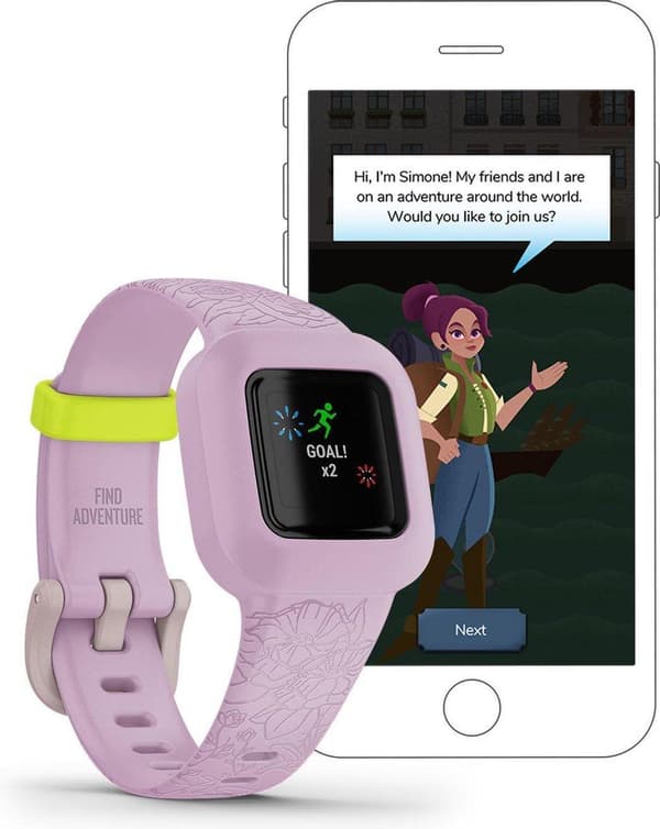 Garmin Vívofit Junior 3 Activity Tracker - Fitness Tracker lapsille - Vedenkestävä - Vaaleanpunainen
