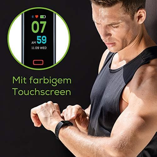 Beurer AS 98 aktivitetsspårare, fitnessarmband med pulsmätning och sömnövervakning, för optimal rörelsekontroll med touch färgdisplay och app 676.68