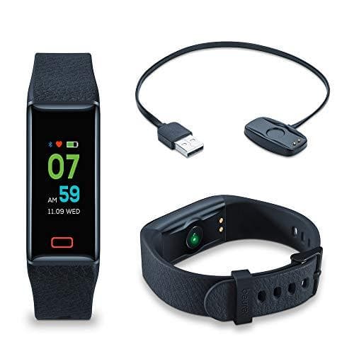 Beurer AS 98 aktivitetsspårare, fitnessarmband med pulsmätning och sömnövervakning, för optimal rörelsekontroll med touch färgdisplay och app 676.68