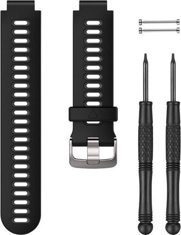 Garmin Forerunner 735 Silikone erstatningsurrem - Armbånd - Bærbart bånd - Sort/grå