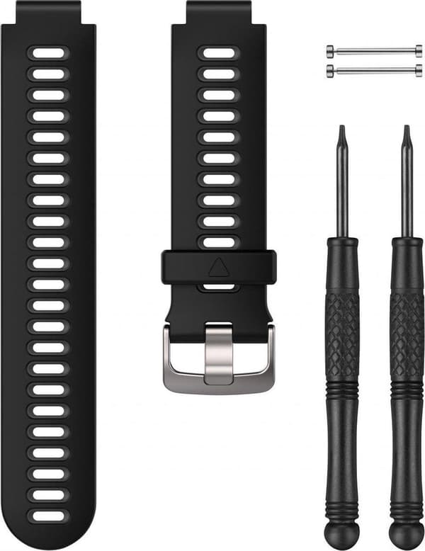 Garmin Forerunner 735 Silikone erstatningsurrem - Armbånd - Bærbart bånd - Sort/grå