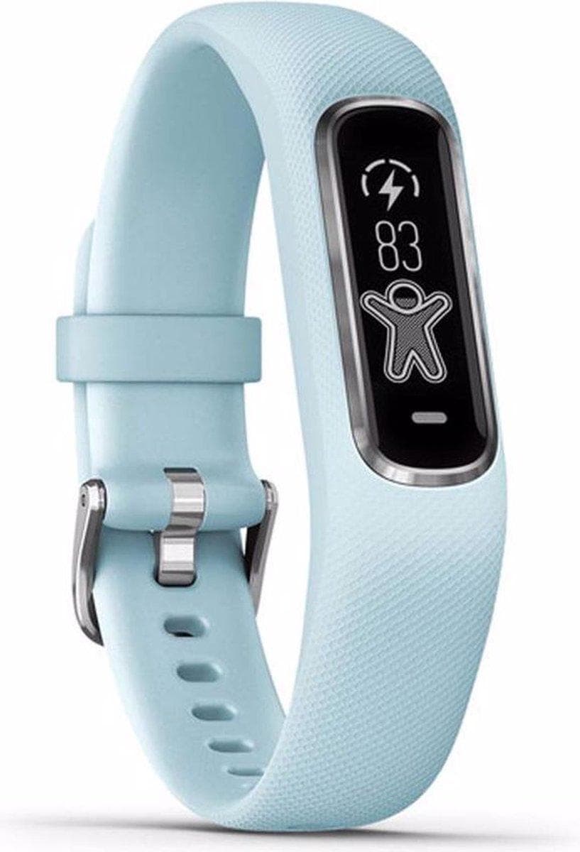 Garmin Vívosmart 4 Activity Tracker S/M - Smal design - Fitness Tracker med GPS-funktion - Azure/Silver