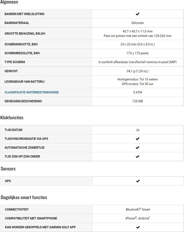 Garmin Approach S12 Smartwatch - Golfur - Med GPS Tracker - Høj opløsning - 5ATM Vandtæt - Hvid