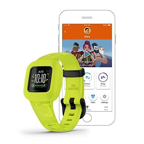 Garmin vívofit jr. 3 - vandtæt digital aktivitetsmåler til børn fra 4 år, skridttæller, stort 1,4 cm display, nødkontakt, op til 1 års batterilevetid,