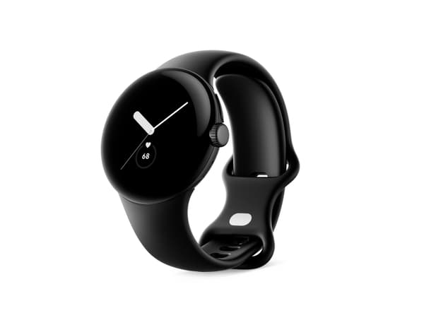 Google Pixel Watch - Matte black - smart klocka med band - fluoroelastomer - obsidian - bandstorlek: L - 32 GB - Wi-Fi, NFC, Bluetooth - 36 g