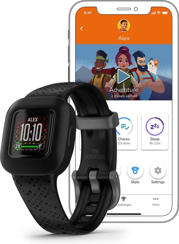 Garmin Vívofit Junior 3 Activity Tracker - Fitness Tracker för barn - Vattentålig - Black Cosmic