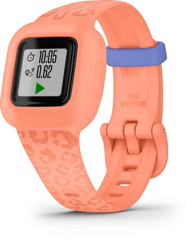 Garmin Vívofit Junior 3 Activity Tracker - Fitness Tracker til børn - Vandtæt - Peach Leopard