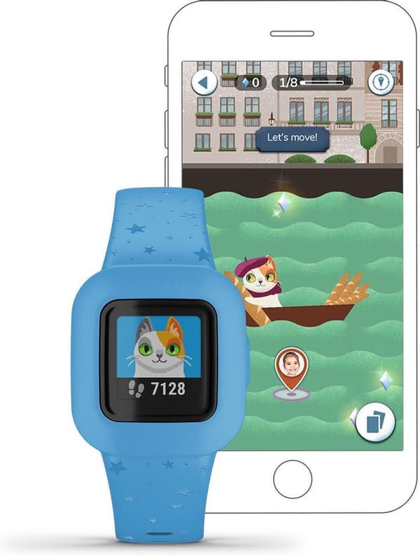 Garmin Vívofit Junior 3 Activity Tracker - Fitness Tracker til børn - Vandtæt - Blå