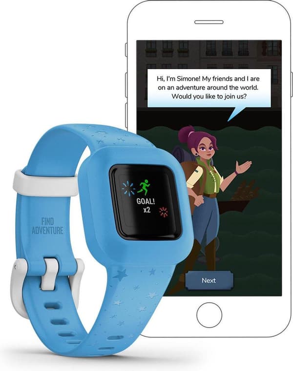 Garmin Vívofit Junior 3 Activity Tracker - Fitness Tracker til børn - Vandtæt - Blå