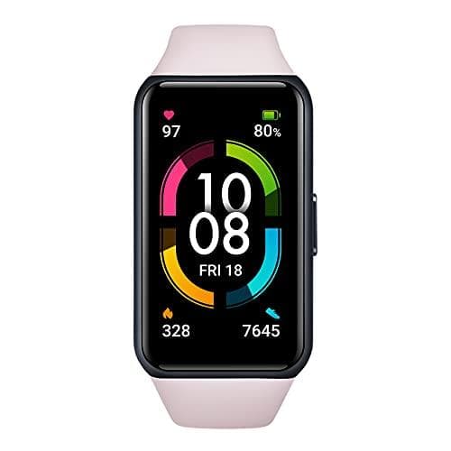 HONOR Band 6 SmartWatch, Fitness Tracker Fitnessarmband med SpO2 pulsmätare, 5ATM vattentät pulsmätare Aktivitetsmätare Stegräknare Stegräknare Smart