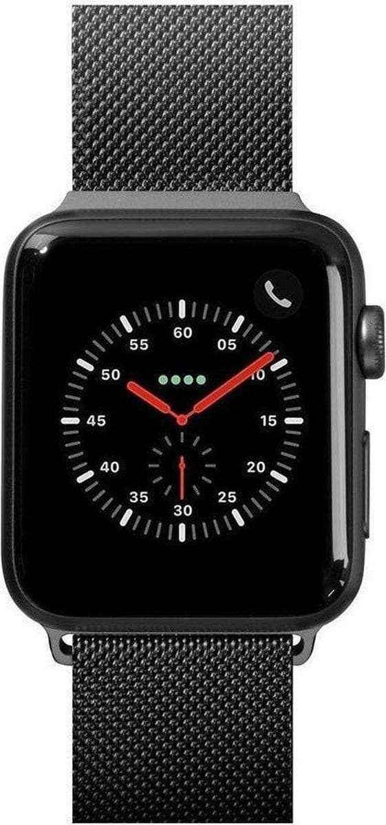 LAUT Steel Loop ruostumattomasta teräksestä valmistettu ranneke sopii Apple Watch Series 7:lle (45 mm) - musta