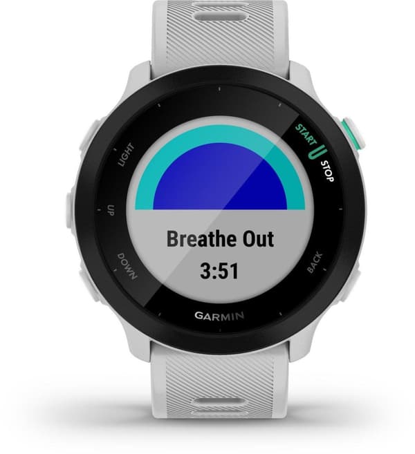 Garmin Forerunner 55 Running Watch - Sportklocka med GPS Tracker - Lämplig för löpning - Whitestone