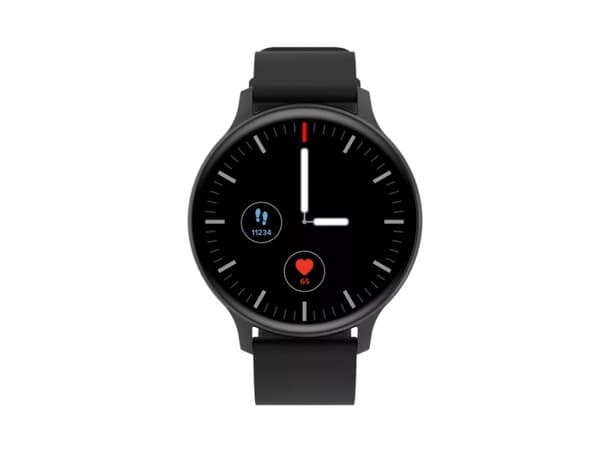 Canyon SW-68 - Metall - smartklokke med stropp - silikon - display 1.28" - 64 MB - Bluetooth - 50.6 g - svart