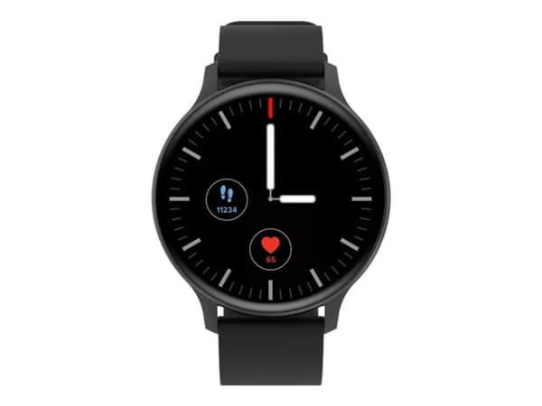 Canyon SW-68 - Metall - smartklokke med stropp - silikon - display 1.28" - 64 MB - Bluetooth - 50.6 g - svart