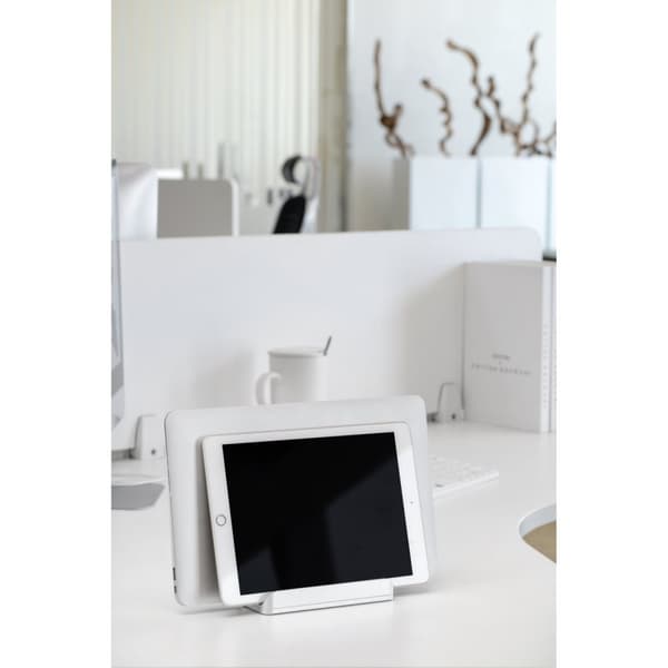 Desire2 Dubbelt Bordsställ för Tablets Mac/Ultrabooks Justerbar Aluminium Silver