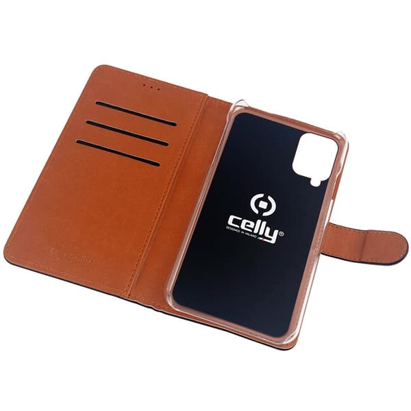 Celly Wallet Case Galaxy A12 Svart