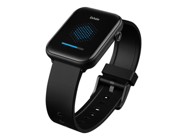 Mobvoi TicWatch GTH Smartwatch - Raven black - smart klocka med band - TPU-silikon - raven black - display 1.55" - Bluetooth - 59.4 g