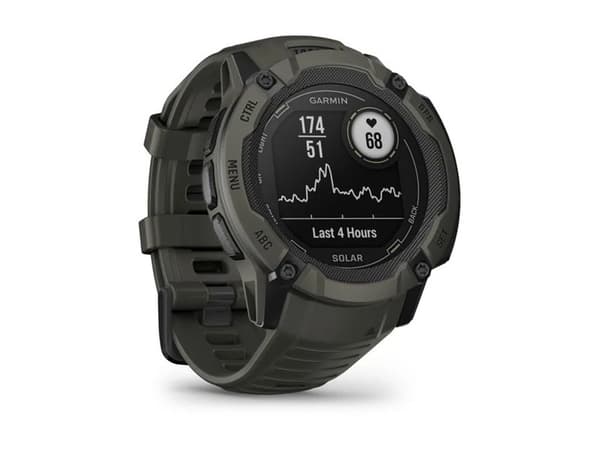 Garmin Instinct 2X Solar - 50 mm - fiberförstärkta polymerer - Ja smart klocka med band - handledsstorlek: 145-228 mm - monokrom - 64 MB - Bluetooth,