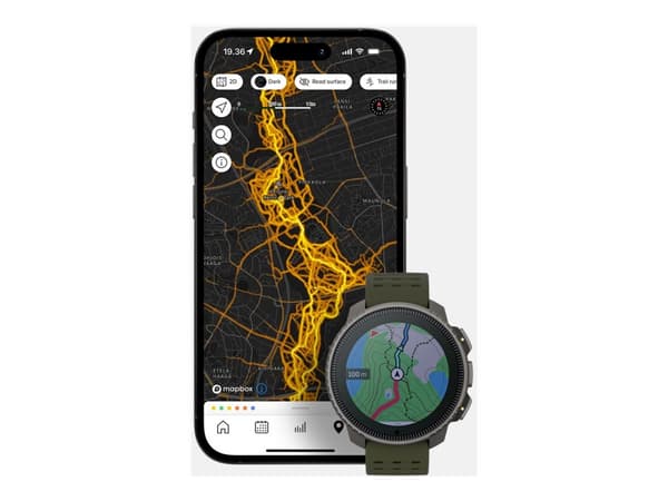 Suunto Vertical - Glasfiberarmerad polyamid - sportklocka med rem - silikon - handledsstorlek: 125-175 mm - display 1.4" - Bluetooth - 74 g  - titani