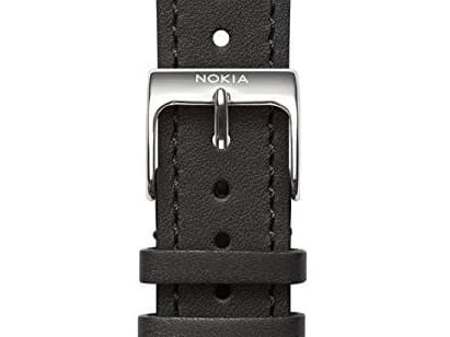 Nokia 4381649, Klokkereim, Nokia Steel & Steel HR, Lær, Rustfritt stål, 20 mm
