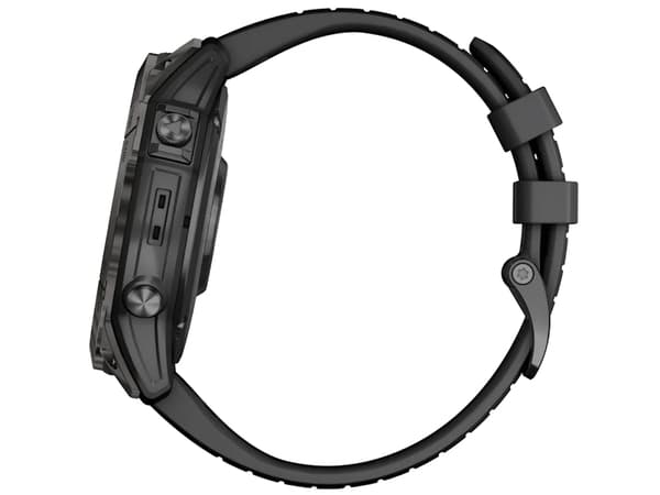 Garmin epix Pro - Sapphire Edition - 2. generasjon - 51 mm - titan karbongrå DLC - Ja smartklokke med bånd - silikon - svart - håndleddstørrelse: 127