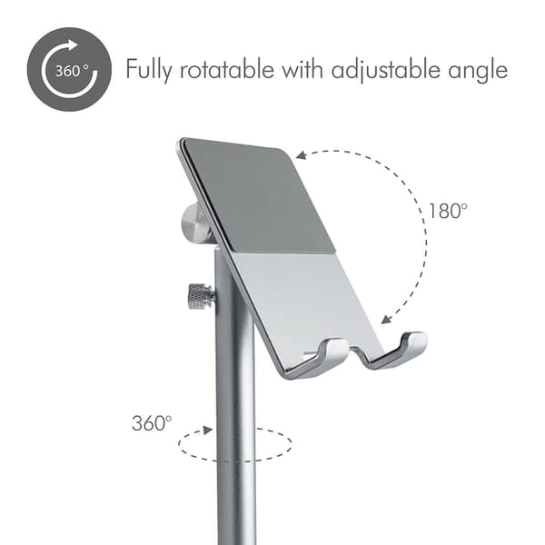 Desire2 Justerbar Stander til smartphone og tablets Sølv