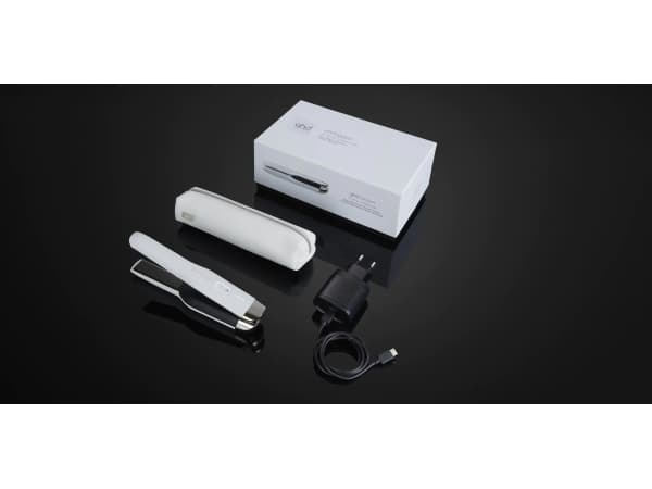 GHD UNPLUGGED CORDLESS STYLER HAIR STRAIGHTENER WHITE