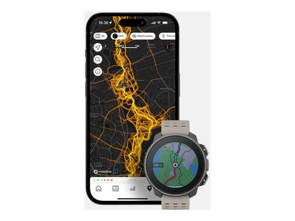 Suunto Vertical - Glasfiberarmerad polyamid - sportklocka med rem - silikon - handledsstorlek: 125-175 mm - display 1.4" - Bluetooth - 74 g - titani