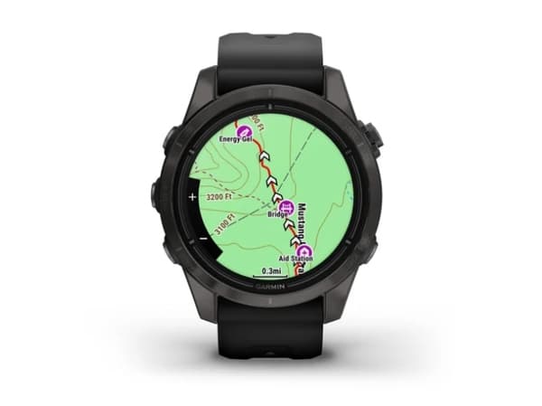 Garmin epix Pro - Sapphire Edition - 2. generasjon - 42 mm - titan karbongrå DLC - Ja smartklokke med bånd - silikon - svart - håndleddstørrelse: 108