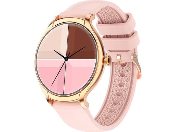 Colmi L10 smartwatch, fodral i roséguld med rosa armband