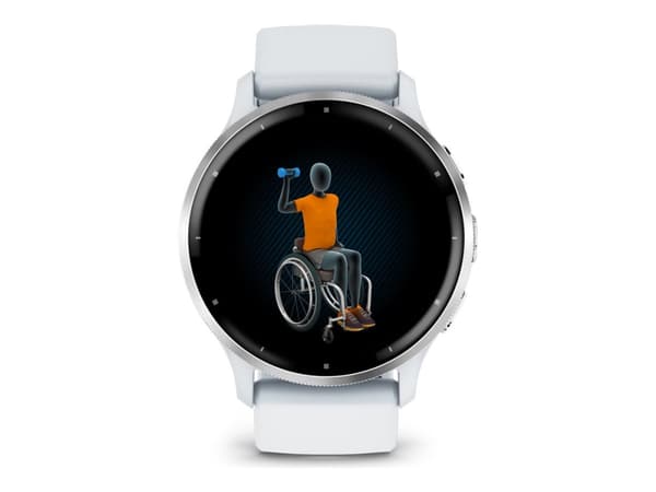 Garmin Venu 3 - 45 mm - whitestone fiberförstärkt polymer - smart klocka med band - silikon - handledsstorlek: 135-200 mm - display 1.4" - 8 GB - Blu