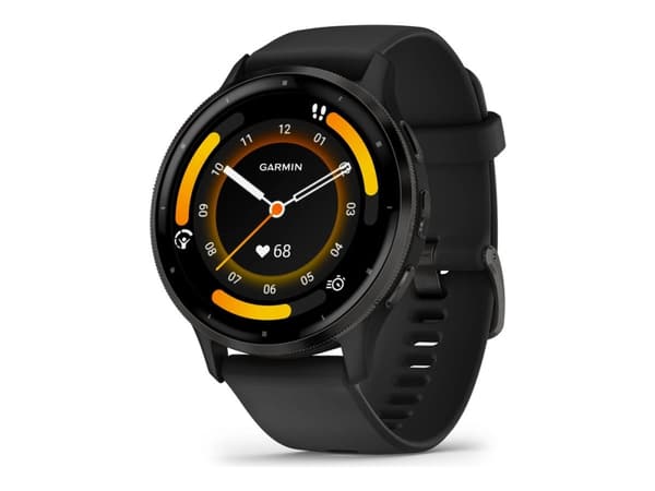 Garmin Venu 3 - 45 mm - svart fiberförstärkt polymer - smart klocka med band - silikon - handledsstorlek: 135-200 mm - display 1.4" - 8 GB - Bluetoot