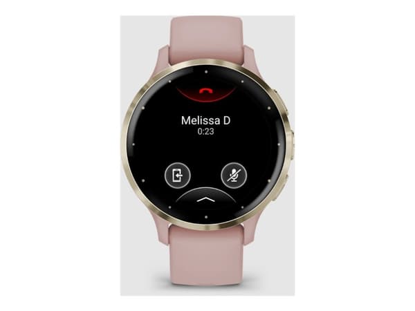 Garmin Venu 3S - 41 mm - puderrosa - smart klocka med band - silikon - handledsstorlek: 110-175 mm - display 1.2" - 8 GB - Bluetooth, Wi-Fi, ANT+ - 4