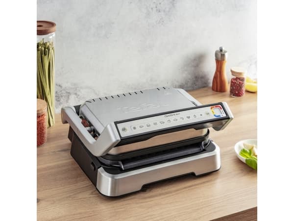 Tefal OptiGrill 2in1 GC772D, Rustfritt stål, Rektangulær, Knapper, 600 cm², 30 x 20 mm, 1 zone(s)