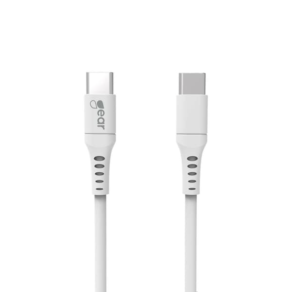Gear Ladekabel USB-C til USB-C 2.0 1m Kabel Hvid