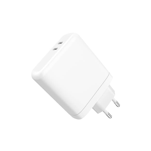 Gear Oplader 220V 2xUSB-C PD 60W Hvid