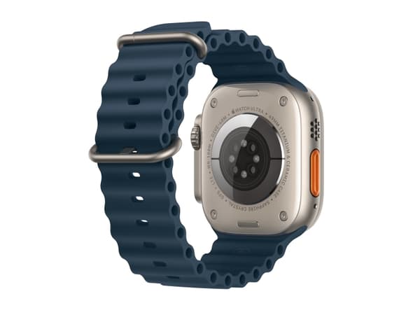 Apple Watch Ultra 2 - 49 mm - titan - smart klocka med Ocean-band - fluoroelastomer - blå - handledsstorlek: 130-200 mm - 64 GB - LTE, Wi-Fi, Bluetoo