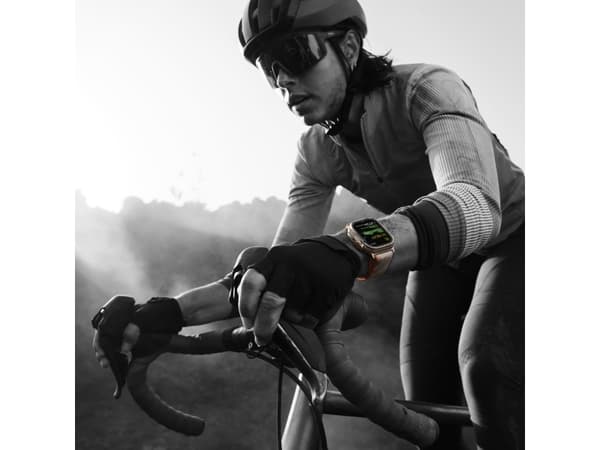 Apple Watch Ultra 2 - 49 mm - titan - smart klocka med Ocean-band - fluoroelastomer - blå - handledsstorlek: 130-200 mm - 64 GB - LTE, Wi-Fi, Bluetoo