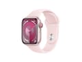 Miniatyrbilde 2 av 5: Apple Watch Series 9 (GPS + Cellular) - 41 mm - rosa aluminium - smartklokke med sportsbånd - fluorelastomer - lys rosa - båndbredde: S/M - 64 GB - W