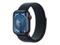 Miniatyrbild 2 av 5: Apple Watch Series 9 (GPS + Cellular) - 41 mm - midnattsaluminium - smart klocka med sportögla - mjukt nylon i dubbla lager - midnatt - 64 GB - Wi-Fi