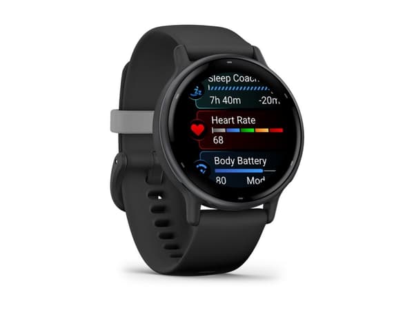 Garmin vívoactive 5 - Svart - smartklokke med bånd - silikon - håndleddstørrelse: 125-190 mm - display 1.2" - 4 GB - Bluetooth, ANT+, Wi-Fi - 26 g