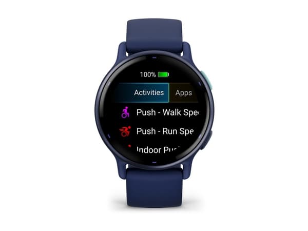 Garmin vívoactive 5 - Marin - smart klocka med band - silikon - handledsstorlek: 125-190 mm - display 1.2" - 4 GB - Bluetooth, ANT+, Wi-Fi - 26 g