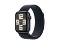 Miniatyrbild 2 av 5: Apple Watch SE (GPS + Cellular) - 2a generation - 44 mm - midnattsaluminium - smart klocka med sportögla - vävd nylon - midnatt - handledsstorlek: 14